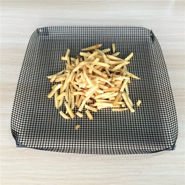 PTFE grill tray mesh mat for crispy chips and oil drainage