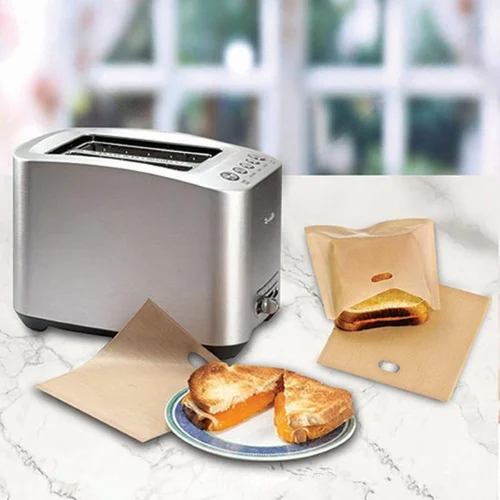 PTFE coated fiberglass toaster bag for sandwich and bread toasting