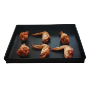 solid ptfe grill basket with stainless steel frame for outdoor barbecue