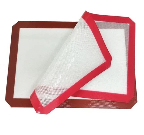 thick macaron silicone baking mat with border print for professional baking