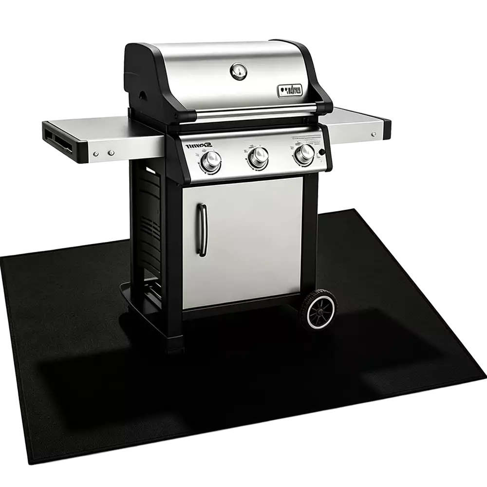 OEM wholesale silicone bound edge grill mat under outdoor barbecue grill for deck and patio surface protection