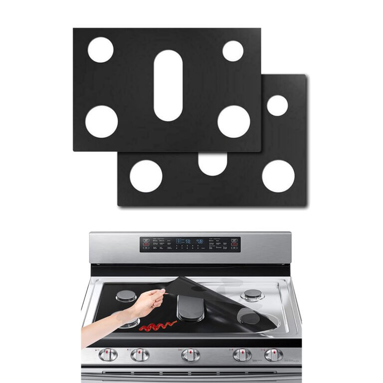 Wholesale 2-pack kit of custom black gas stove burner covers compatible with Samsung ranges, ideal for private label Amazon sellers.