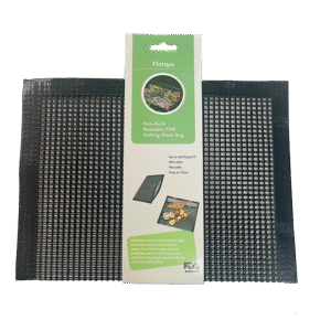 Wholesale economical open pocket BBQ mesh bag with retail-ready custom card sleeve packaging from factory.