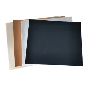 Premium non-stick PTFE grill mat quality samples in black, silver, brown, and beige, manufactured directly by Tianyu Synthetic for global B2B wholesale.